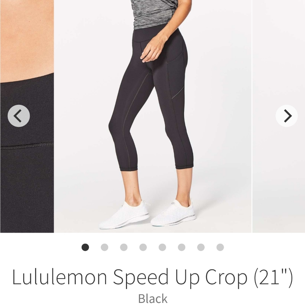 Lululemon Speed Up Crop 21" size 4 Black Luxtreme W6AL7S